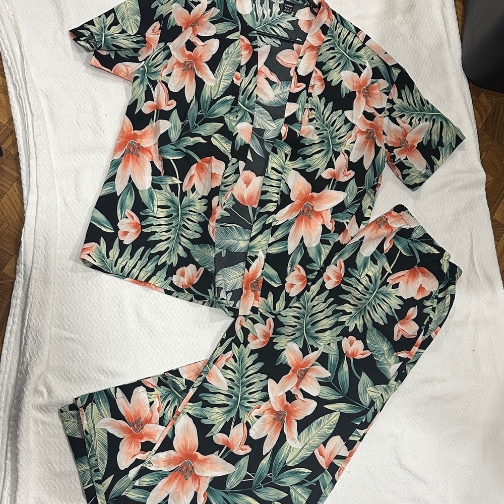 Maternity Floral Set - Black and Green